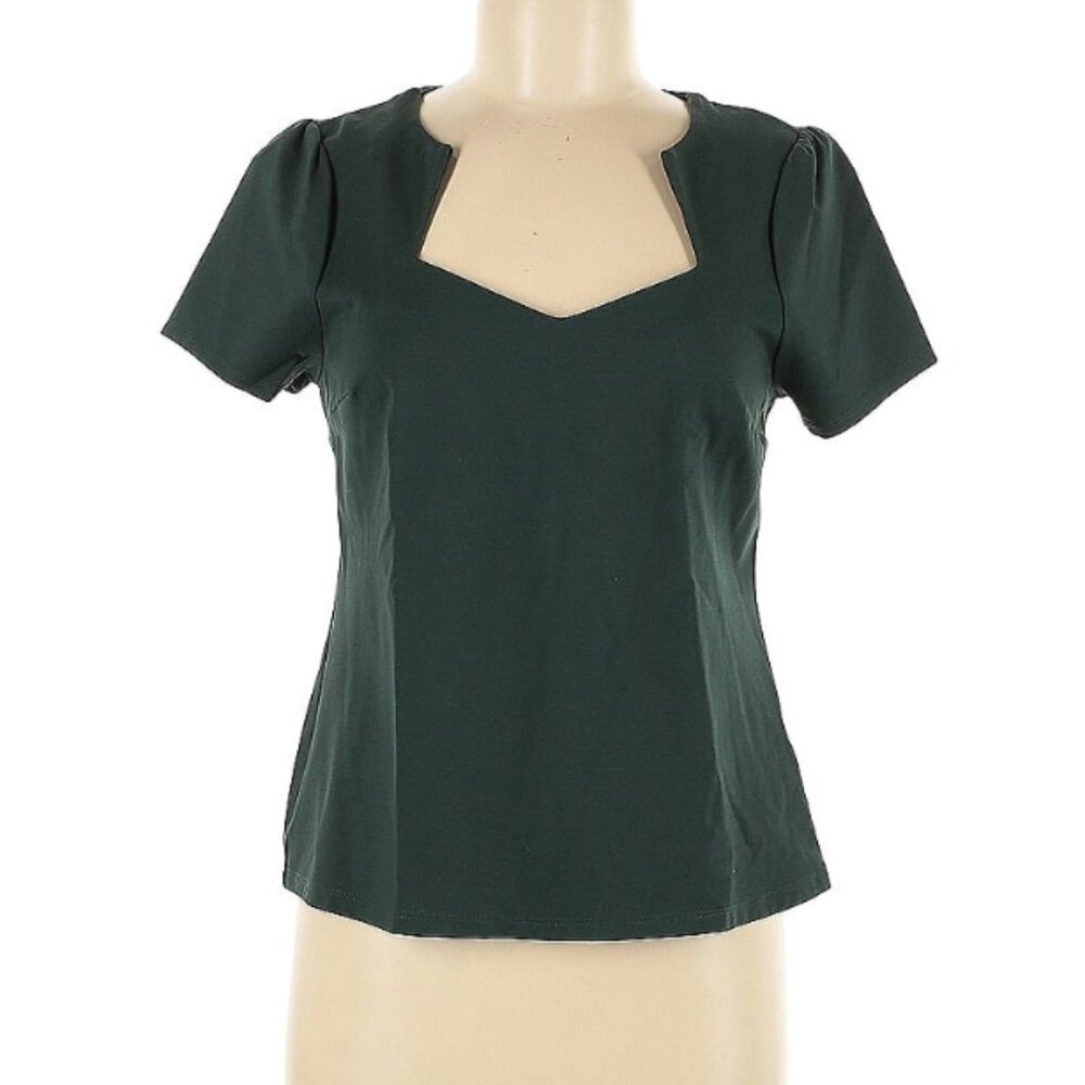 Modcloth emerald green top w/ sweetheart neckline, women's size medium